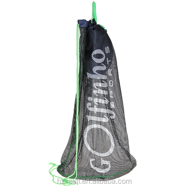 drawstring pocket polyester sports mesh net basketball backpack