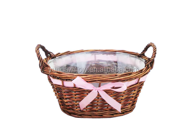 honey christmas empty gift basket with handle
