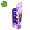 Color printing cardboard pop display with four trays , point of sale cardboard display for chocolate , paper display shelf