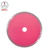 Segment continuous rim strong turbo laser 350mm diamond saw blade for marble