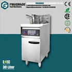 superior stainless steel free standing single tank double basket 30L electric deep fryer with cabinet