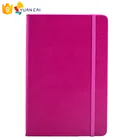 A5 pu notebook red color hardcover notebook with elastic band paper note book