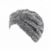 Ladies Winter Warm Soft Faux Fur Hairy Headwrap luxury Fashion Turban Hat Wholesale