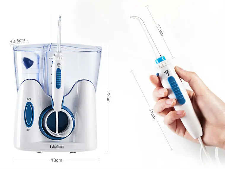 Portable 2 in 1 Water Flosser with 300ML Capacity and 30 Days Battery Life for Teeth Cleaning
