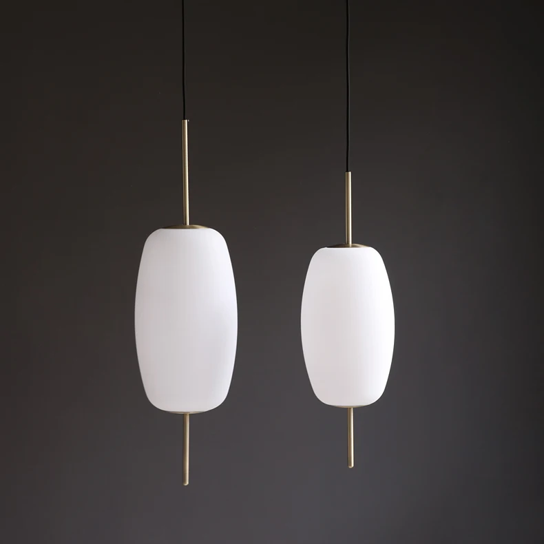 Nordic simple bedroom dining room hotel indoor bar white glass hanging chandeliers