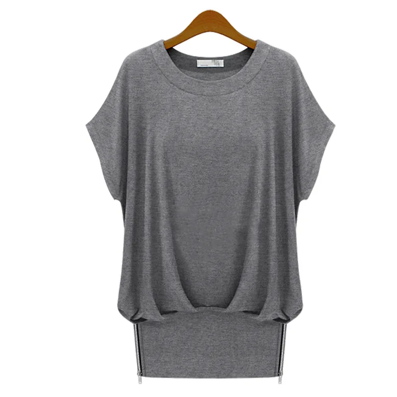 2015 T-Shirt dress European fashion bat short sleeve loose dresses women dresses plus size women's clothing L - 5XL xxxxxl