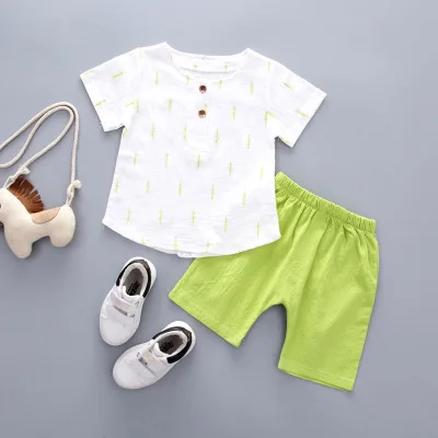 F20939A 2019 summer short sleeve two-piece set of version of fresh leaves children's casual suits stock, Gray, green
F20939A 2019 summer short sleeve two-piece set of version of fresh leaves children's casual suits stock, Gray, green