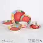 better home ceramic dinnerware set 16 pcs/ rainbow stoneware dinner set