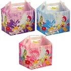 Custom cartoon design full color printed carton box with handle food packaging cardboard box