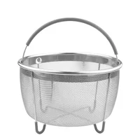 18/8 (304) Stainless Steel Mesh Steamer Basket Compatible for 5/6QT Instant Pots and Pressure Cookers
18/8 (304) Stainless Steel Mesh Steamer Basket Compatible for 5/6QT Instant Pots and Pressure Cookers