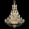 High-end luxury giant custom classic candle Swarovski crystal lamp for Hotel Club 81033