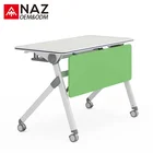 Modern high quality folding training table with wheel for office
