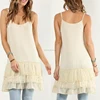 Most Popular Hot Selling 3 Tiered Lace Extender Women Long Tops Plain Sexy Fashion Elegant Ladies Club Dress For Girls