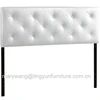 crystal white lesather bed headboard