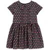 Guangzhou children girl latest summer dress with pattern chiffon fabric casual style kids clothes mamnufacture