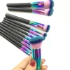 12pcs Ribbon colorful hair ferrule make up brushes kits popular ins cosmetics