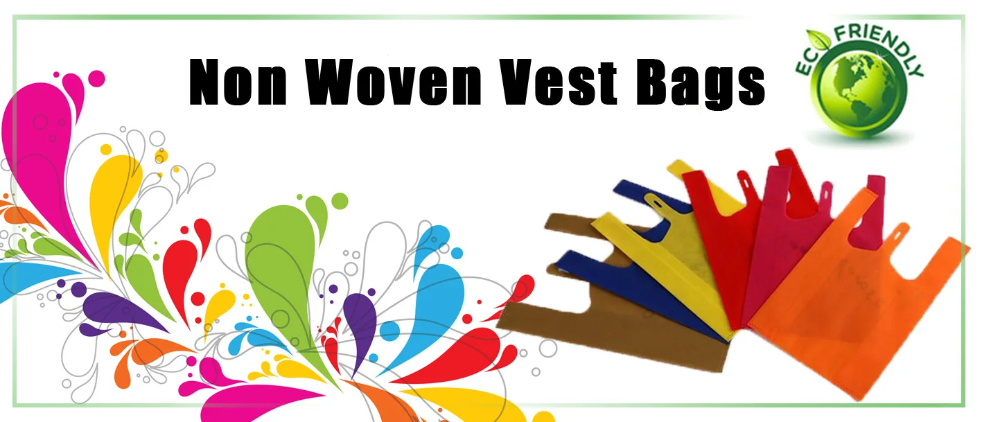 Cheap Vest Non Woven T-Shirt Bag, Nonwoven Recyclable Vest Carrier Bag, Customize Non Woven Vest Shopping Bags