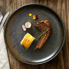 Restaurant breakfast ceramic round dishes and plate porcelain wedding tableware manufacturer customized