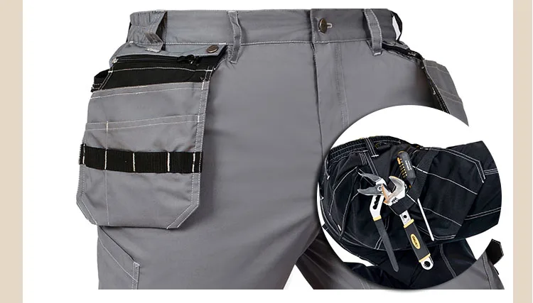 Men working pants summer thin style multi-pockets work trousers high quality wear-resistance factory worker mechanic cargo pants (11)
