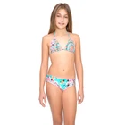 simple ruffle swimwear tie back swimsuit new style for young girls