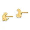 Wholesale Sterling Silver 14K Gold Animal Rabbit Stud Earring for Everyday