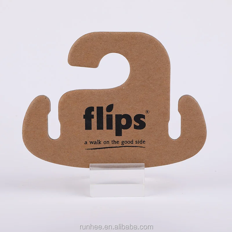 100% Recycled Paper Cardboard Shoes Hangers Customized Printing Eco Friendly