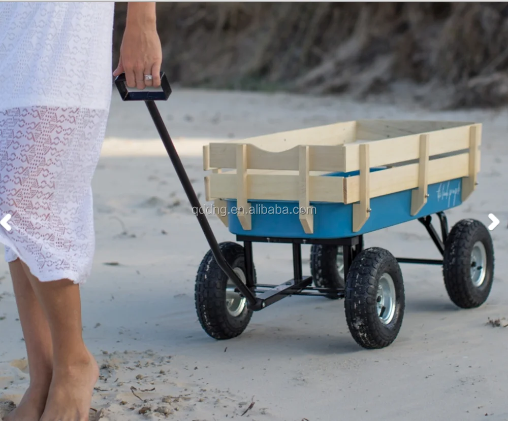 Wooden Kids Wagon Children Pull Cart Garden Tool Cart Beach Cart Tc1801 Buy Wooden Kids Wagon