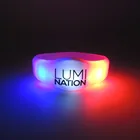 Custom Logo Sound Sensor motion sensor Silicone Light Up Bracelets