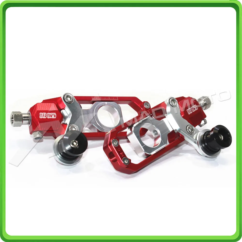 Chain Tensioner Adjuster with bobbins for HONDA CBR 1000 RR CBR1000RR 2008 2009 2010 2011 2012 2013 2014 2015 2016 Red&Silver (6)