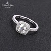 Fashion hot sale lab grown diamond moissanite ring in 925 silver