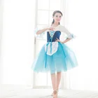 blue velvet girls tutu skirt blue tulle ballet skirt elegant stage performance dress