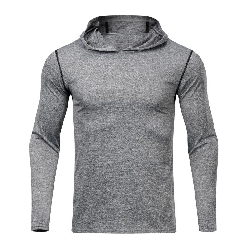 New Men's Fitness Training Long Sleeve Running Hooded Outdoor Leisure Quick Dry Shirts, As picture shows or customized picture
New Men's Fitness Training Long Sleeve Running Hooded Outdoor Leisure Quick Dry Shirts, As picture shows or customized picture
