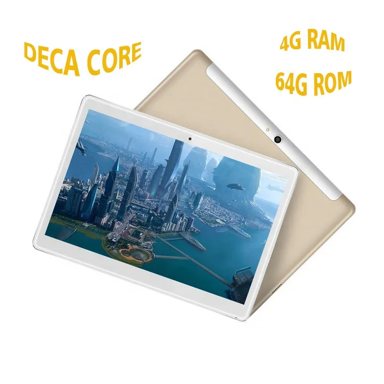 

2019 Newest Superb Deca Core Tablet PC 4G Lte with 3G / 4G RAM 32G / 64G ROM 10.1 inch IPS 13M camera, Silver gold red black