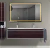 Elegant design villa LED lighting bathroom large mirror with sensor switch