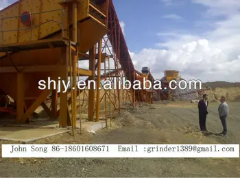 Semi-Mobile crushing plant for aggregates for construction