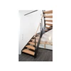 Factory Outlets Price Wood Tread Indoor L Shaped Stainless Steel Luxury Stair