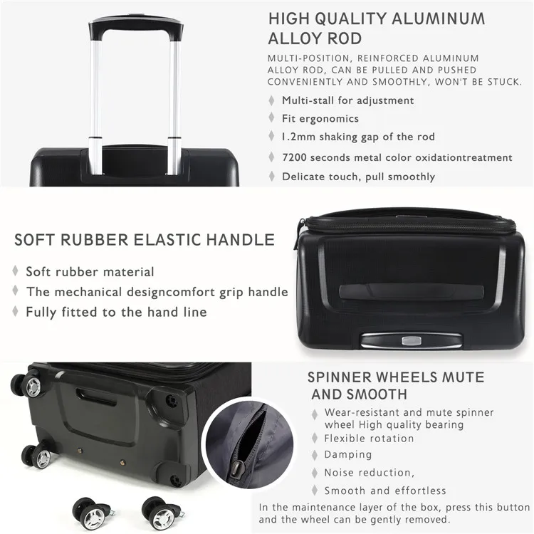 soft shell rolling luggage suit case