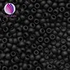 2mm 3mm 4mm solid color pure black glass seed beads for jewelry making