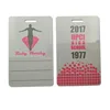 Custom Hole Punched Plastic Card Hang Tag key tag Printing