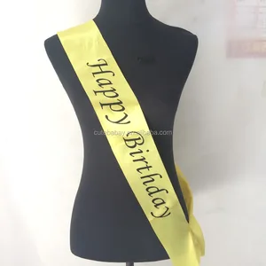 birthday satin sash