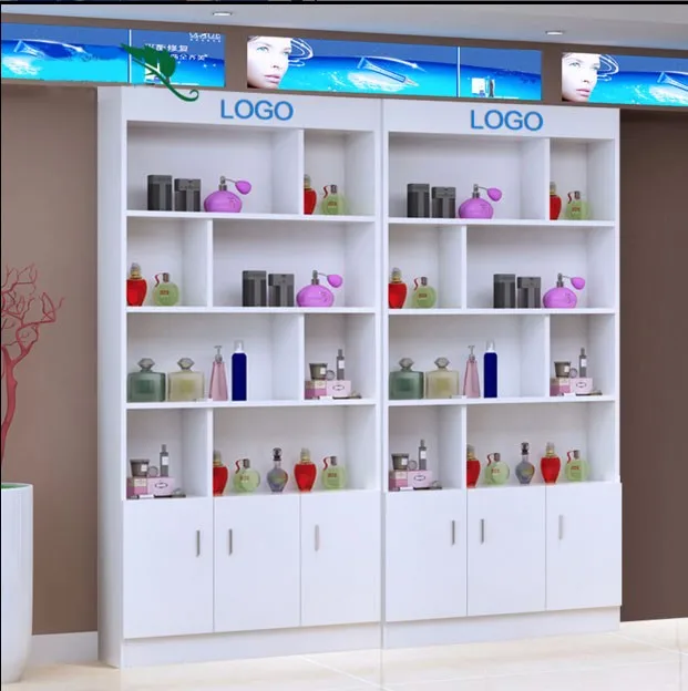 Cosmetic Display Cabinet Beauty Cosmetics Shop Fitting Wood Cosmetic