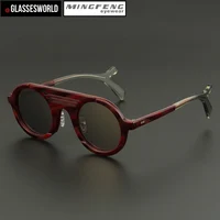 

Top quality latest fashion acetate round frame sunglasses with 4 color