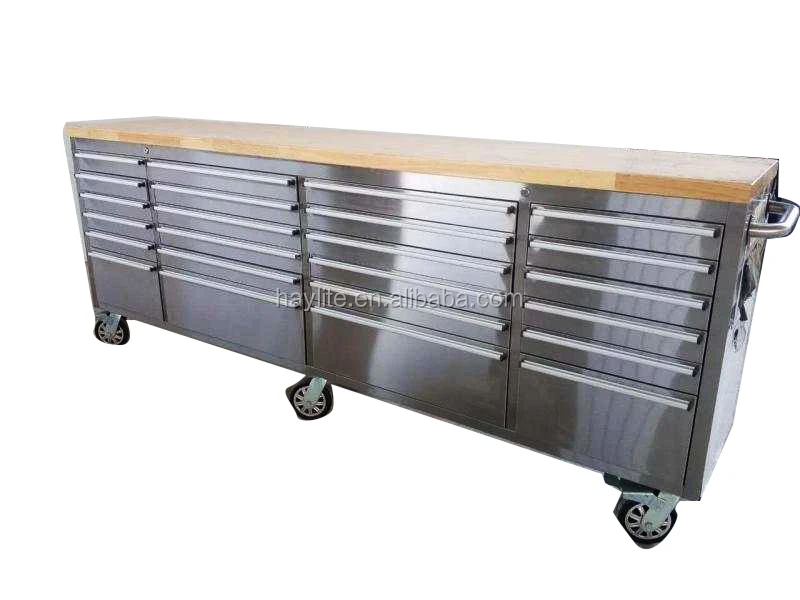 Haylite Stainless Steel Workbench Tool Cabinet Big Tool Chest With