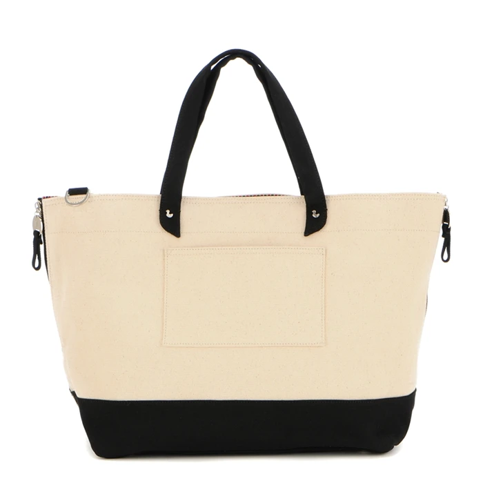 Fashion Zipper Cotton Canvas Wholesale Tote Bag With Side Pocket - Buy Cotton Canvas Wholesale ...