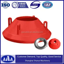2016 High qualification SBM and ShanBao vendor cone crusher spare parts concave and mantle