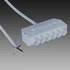 AC 220V Waterproof 5050 SMD LED Strip light ribbon Tape with EU plug indoor lighting mini RGB 4 pole distributor socket