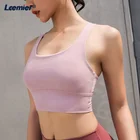 Athletic Sports Underwear Quick Dry Tops Padded Push Up Solid Gym Sports Clothing Cross Strapped Back Sexy Bra