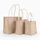 Promotional handmade linen big Picnic jute bag tote