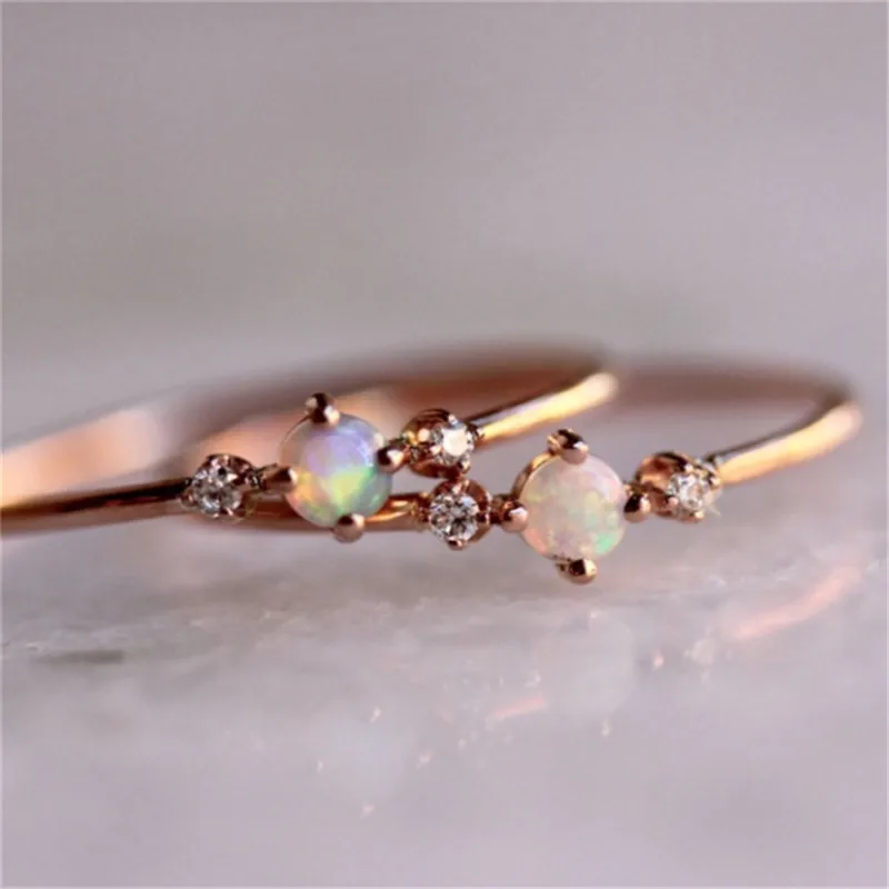 Fire Opal Ring Thin Rainbow Ring For Women Rose Gold Cubic Zircon Birthstone Rhinestone Simple Rings
Fire Opal Ring Thin Rainbow Ring For Women Rose Gold Cubic Zircon Birthstone Rhinestone Simple Rings