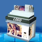 High-end customized acrylic cosmetic promotion display stand whit LED light